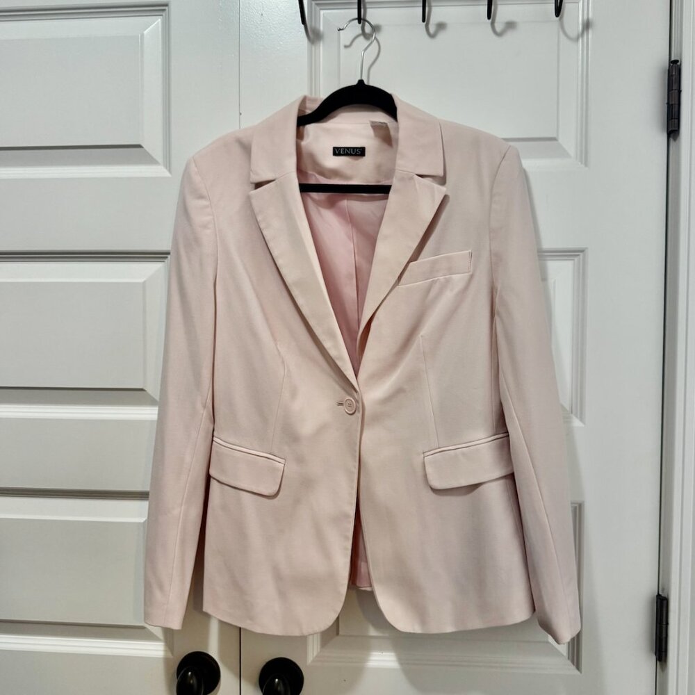 Venus Light Pink Tailored Blazer – Size 14